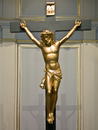 Jakobskirche Weimar, Anstrahlung der Christusfiguren am Tage, Bild: Torsten Müller