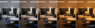 Anpassung der Farbtemperatur Bürobleleuchtung von 2.200K bis 4.000K, Bild: lichtraum, Torsten Müller